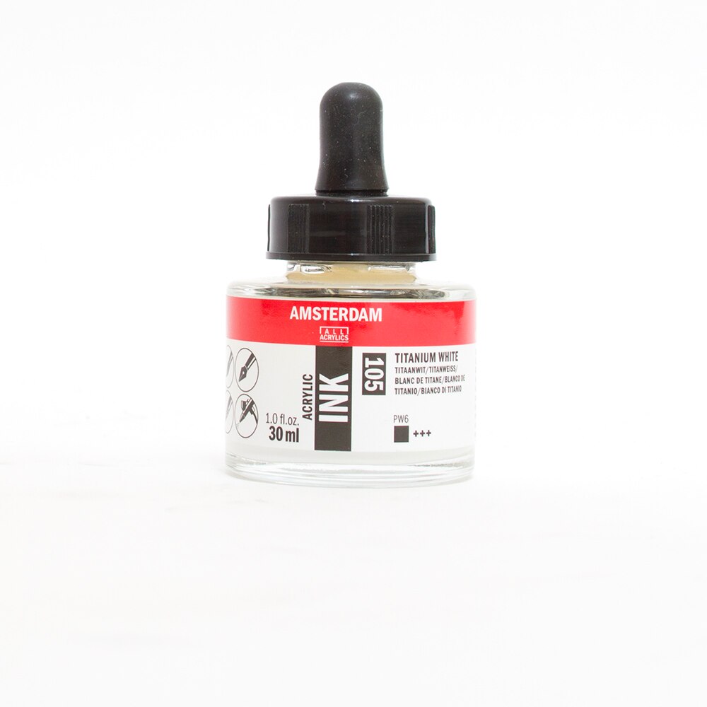Amsterdam, Ink, Acrylic, Art & School, Acrylic, 30ml, 266260, Titanium White